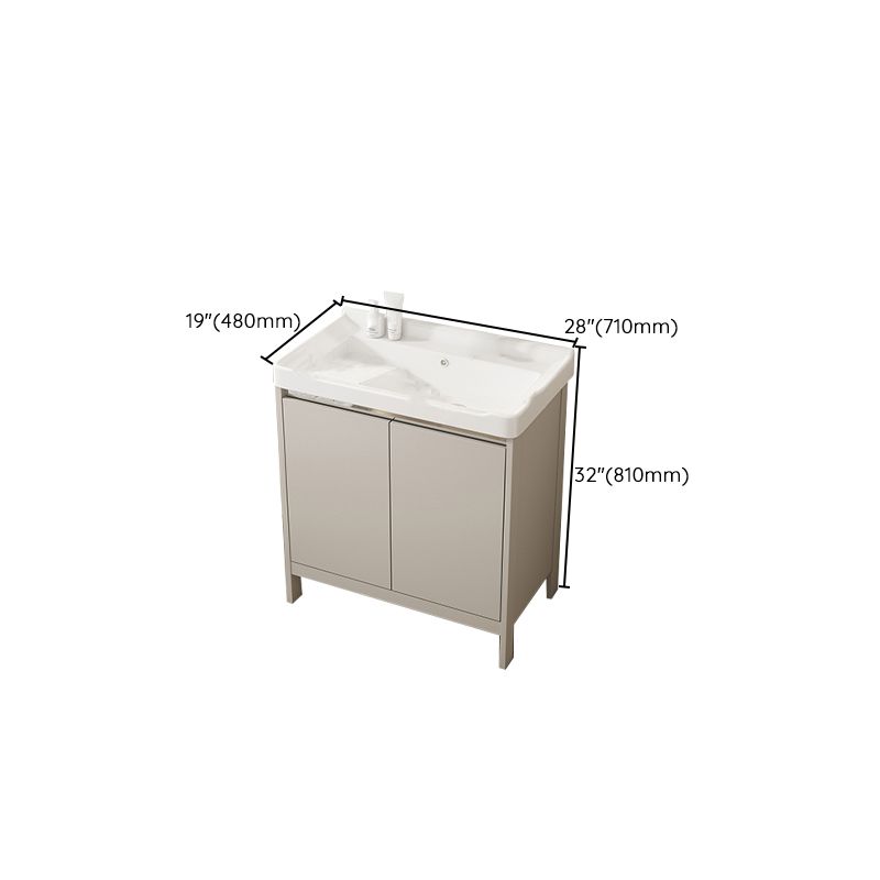 Rectangular Freestanding Bathroom Vanity Modern Gray Single-Sink Vanity Set Clearhalo 'Bathroom Remodel & Bathroom Fixtures' 'Bathroom Vanities' 'bathroom_vanities' 'Home Improvement' 'home_improvement' 'home_improvement_bathroom_vanities' 1200x1200_209af3ff-1c46-4c1a-a725-7cfbd4640f47