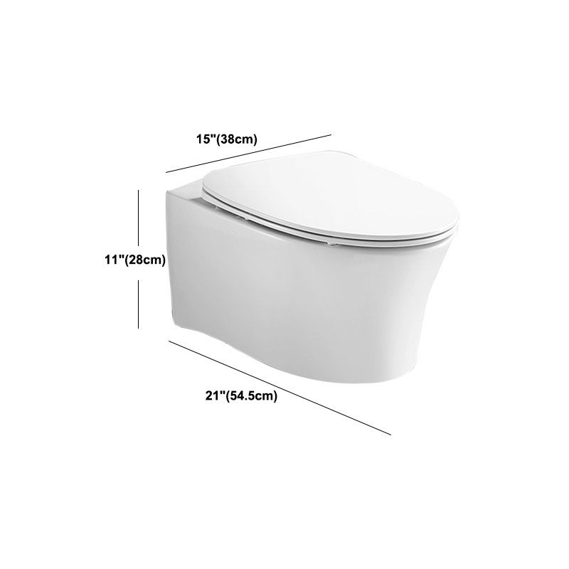 Modern White Siphon Jet Toilet Bowl Wall Mount Flush Toilet With Seat for Bathroom Clearhalo 'Bathroom Remodel & Bathroom Fixtures' 'Home Improvement' 'home_improvement' 'home_improvement_toilets' 'Toilets & Bidets' 'Toilets' 1200x1200_209d46c0-1642-4f0a-9ed7-19bf439050b7