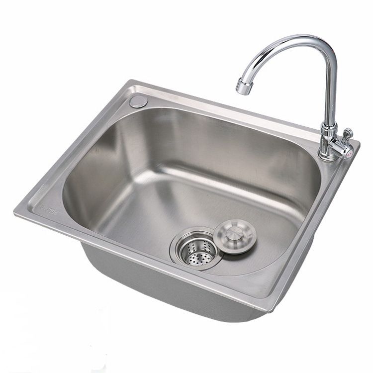 Scratchproof Kitchen Sink Stainless Steel 1 Holes Drop-In Kitchen Sink Only Clearhalo 'Home Improvement' 'home_improvement' 'home_improvement_kitchen_sinks' 'Kitchen Remodel & Kitchen Fixtures' 'Kitchen Sinks & Faucet Components' 'Kitchen Sinks' 'kitchen_sinks' 1200x1200_20b645ac-1af5-49eb-86b4-b7c6913fcdce