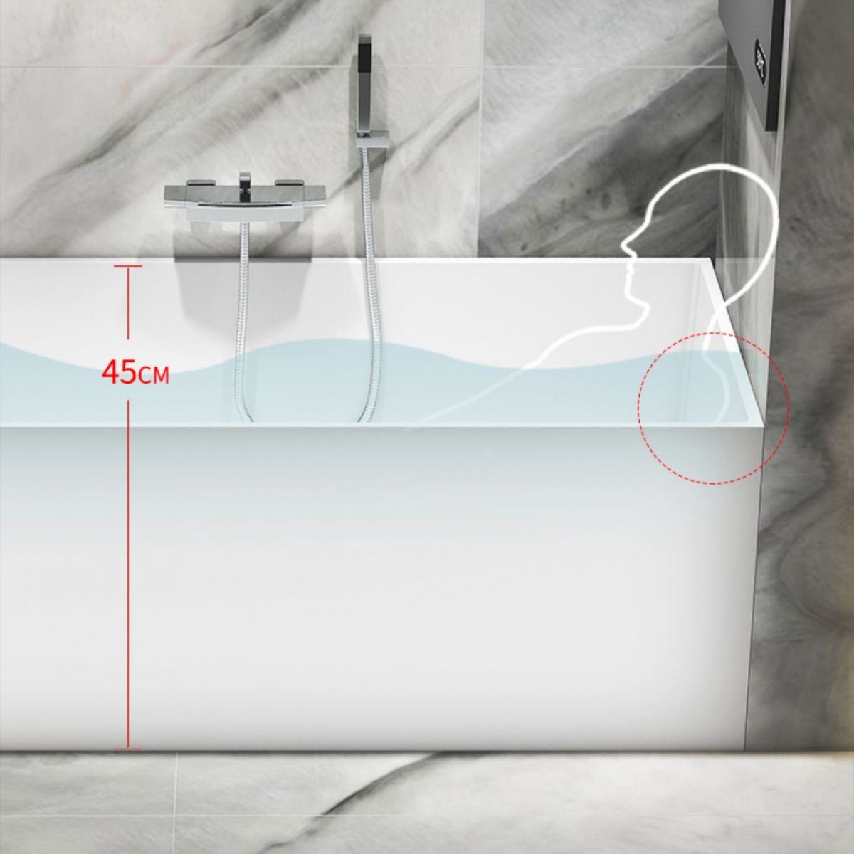 Flat Bottom Rectangular Bathtub Antique Finish Modern Bath Tub Clearhalo 'Bathroom Remodel & Bathroom Fixtures' 'Bathtubs' 'Home Improvement' 'home_improvement' 'home_improvement_bathtubs' 'Showers & Bathtubs' 1200x1200_20f32de6-5c42-42a4-8f06-8dbe336dd397