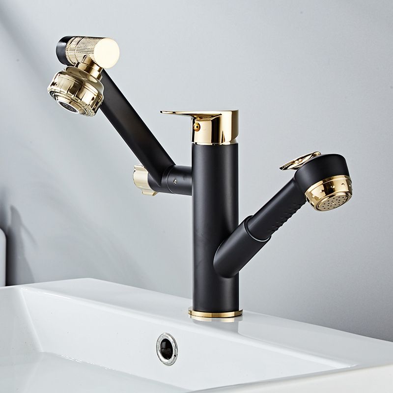 Glam Vessel Faucet Brass Lever Handles Swivel Spout Basin Lavatory Faucet Clearhalo 'Bathroom Remodel & Bathroom Fixtures' 'Bathroom Sink Faucets' 'Bathroom Sinks & Faucet Components' 'bathroom_sink_faucets' 'Home Improvement' 'home_improvement' 'home_improvement_bathroom_sink_faucets' 1200x1200_211d917a-9986-4cfe-8eb1-337bb1a7934c