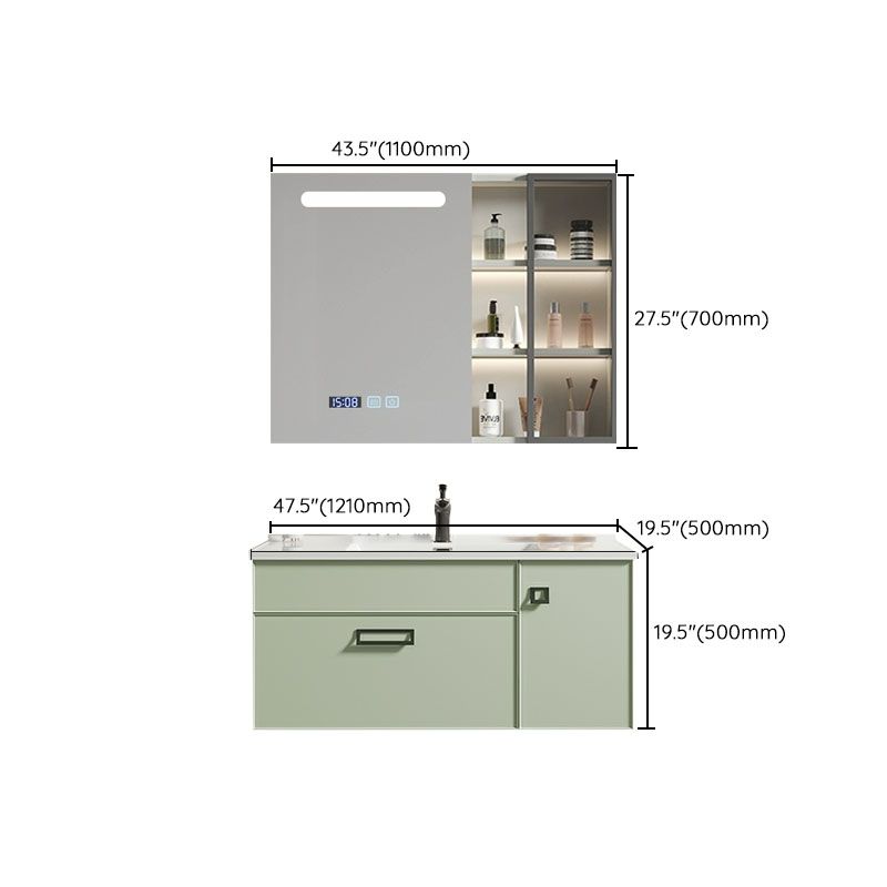 Wall Mount Faucet Included Bath Vanity with Mirror Sink Doors for Bathroom Clearhalo 'Bathroom Remodel & Bathroom Fixtures' 'Bathroom Vanities' 'bathroom_vanities' 'Home Improvement' 'home_improvement' 'home_improvement_bathroom_vanities' 1200x1200_214b0bf4-dcd3-4b8b-a7e1-7c7a19e1d36b