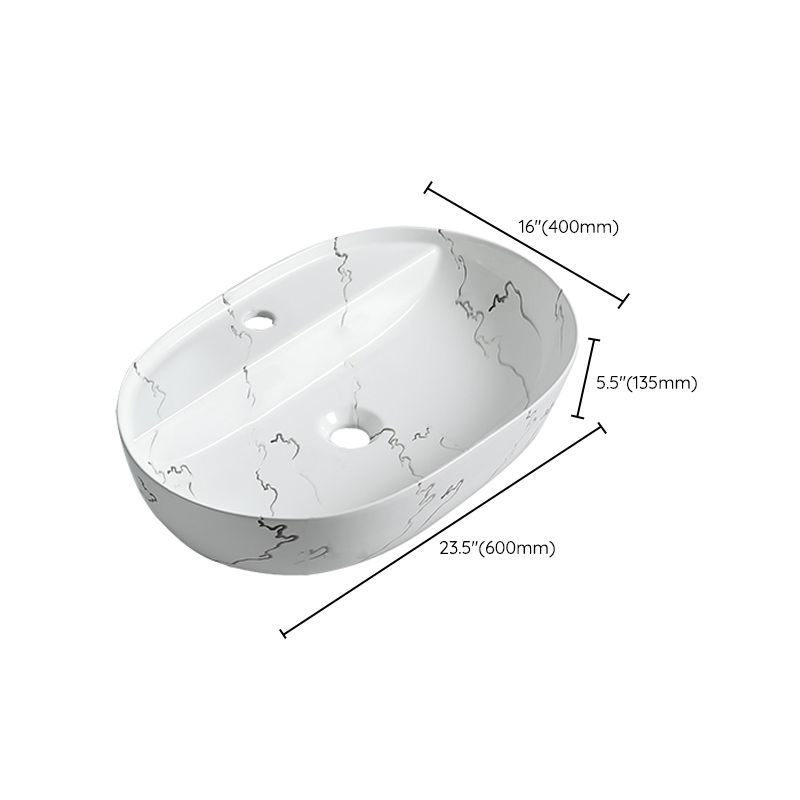 Modern Porcelain Trough Sink Oval-shape Trough Bathroom Sink Clearhalo 'Bathroom Remodel & Bathroom Fixtures' 'Bathroom Sinks & Faucet Components' 'Bathroom Sinks' 'bathroom_sink' 'Home Improvement' 'home_improvement' 'home_improvement_bathroom_sink' 1200x1200_216a7673-a02c-440c-ba30-0ddbca370a53