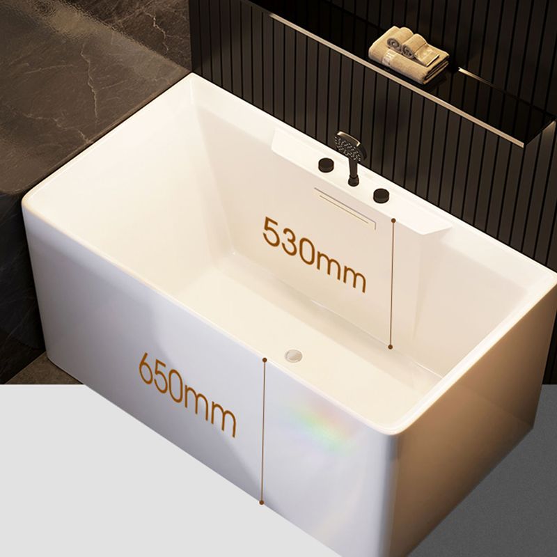 Contemporary Whirlpool / Soaking Bathtub Acrylic Rectangle Back to Wall Bathtub Clearhalo 'Bathroom Remodel & Bathroom Fixtures' 'Bathtubs' 'Home Improvement' 'home_improvement' 'home_improvement_bathtubs' 'Showers & Bathtubs' 1200x1200_216a7c2e-21a1-4459-b6c4-845f69f27a28