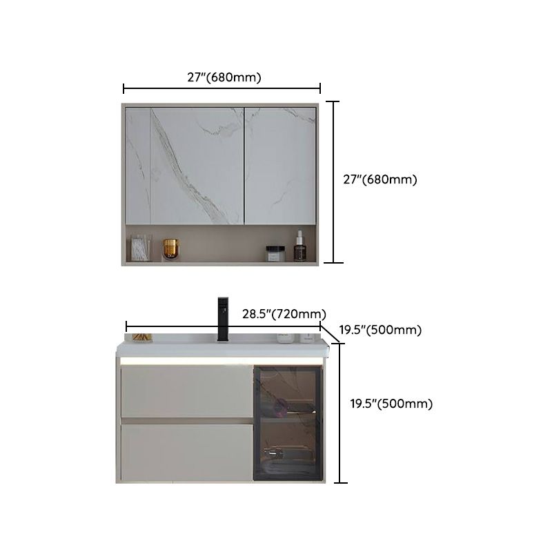 White Rectangular Solid Wood Wall Mount Open Console with Sink Set Clearhalo 'Bathroom Remodel & Bathroom Fixtures' 'Bathroom Vanities' 'bathroom_vanities' 'Home Improvement' 'home_improvement' 'home_improvement_bathroom_vanities' 1200x1200_216c7bfd-a6be-40ca-ad8b-c44c879cee8a