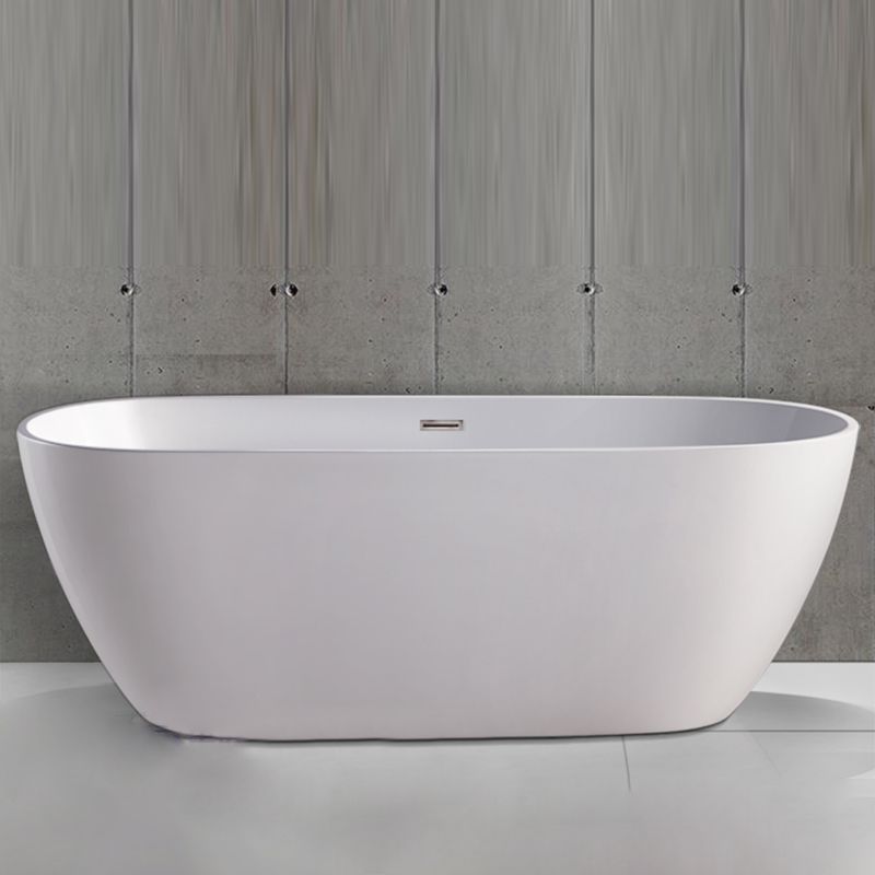 Oval Freestanding Bath Tub Modern Acrylic Bathtub for Bathroom Clearhalo 'Bathroom Remodel & Bathroom Fixtures' 'Bathtubs' 'Home Improvement' 'home_improvement' 'home_improvement_bathtubs' 'Showers & Bathtubs' 1200x1200_218d40e5-24c8-4b9a-9297-d5f2ea0b6c3c