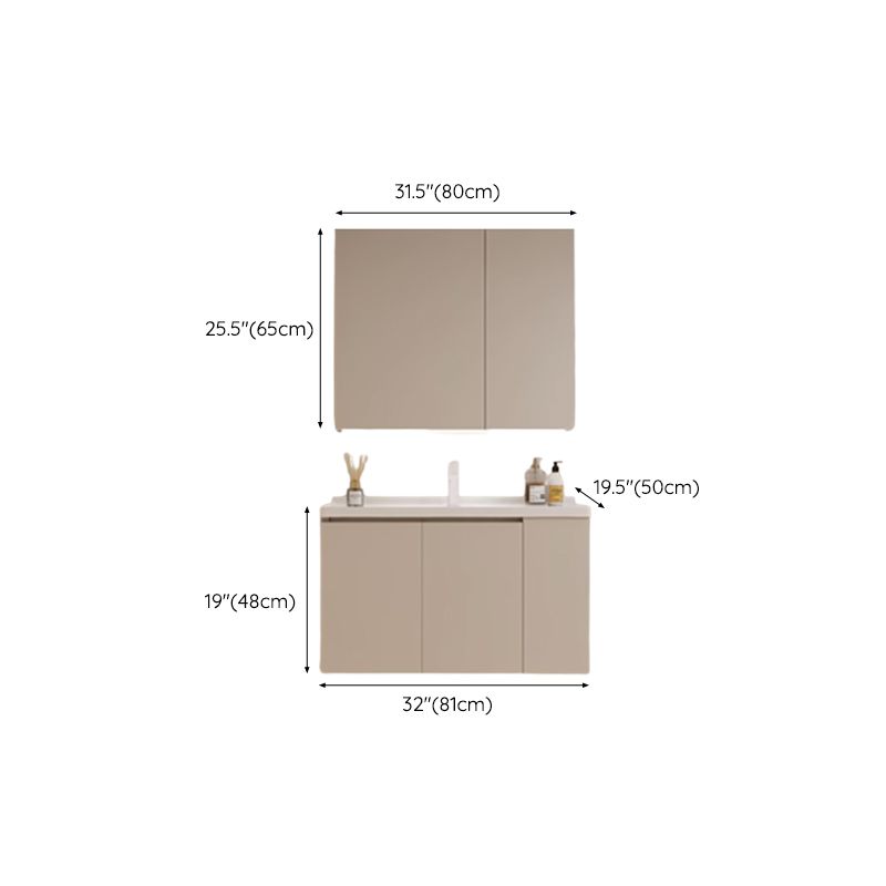 Modern Style Wall Mount Vanity Set Wooden with Doors for Bathroom Clearhalo 'Bathroom Remodel & Bathroom Fixtures' 'Bathroom Vanities' 'bathroom_vanities' 'Home Improvement' 'home_improvement' 'home_improvement_bathroom_vanities' 1200x1200_21abc20e-1c67-4293-be38-9a9ce7b512eb