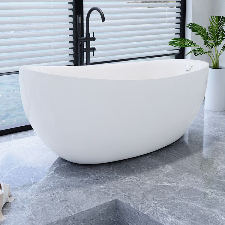 Bathroom Modern Single Slipper Bathtub Stand Alone Acrylic Bath Tub Clearhalo 'Bathroom Remodel & Bathroom Fixtures' 'Bathtubs' 'Home Improvement' 'home_improvement' 'home_improvement_bathtubs' 'Showers & Bathtubs' 1200x1200_21af6d0d-bfbf-41d7-a01d-7e9a35492345