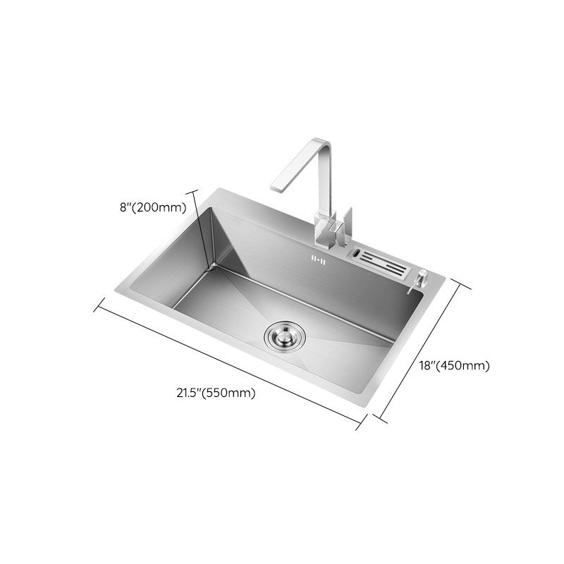 Modern Kitchen Sink Stainless Steel with Accessories and Faucet Kitchen Bar Sink Clearhalo 'Home Improvement' 'home_improvement' 'home_improvement_kitchen_sinks' 'Kitchen Remodel & Kitchen Fixtures' 'Kitchen Sinks & Faucet Components' 'Kitchen Sinks' 'kitchen_sinks' 1200x1200_21ec9a1f-77c6-4415-9b1a-f43838456c86