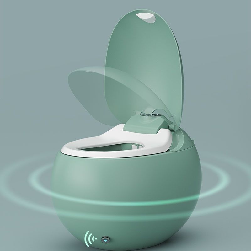 Solid Color Egg Shaped Electronic Toilet Elongated Floor Standing Bidet in Tankless Clearhalo 'Bathroom Remodel & Bathroom Fixtures' 'Bidets' 'Home Improvement' 'home_improvement' 'home_improvement_bidets' 'Toilets & Bidets' 1200x1200_21f517fb-0f0a-44d9-b052-5f86f80335b7