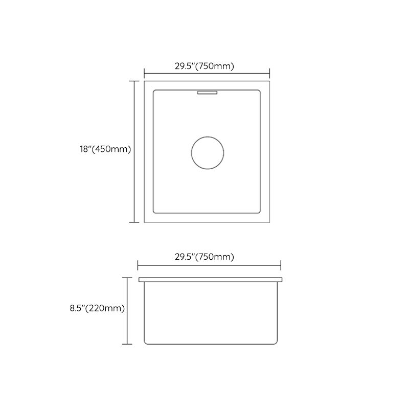 Rectangle Stainless Steel Kitchen Sink with Basket Strainer Sink Clearhalo 'Home Improvement' 'home_improvement' 'home_improvement_kitchen_sinks' 'Kitchen Remodel & Kitchen Fixtures' 'Kitchen Sinks & Faucet Components' 'Kitchen Sinks' 'kitchen_sinks' 1200x1200_221bb7ed-01b4-4c14-ae8e-a2bad899f837