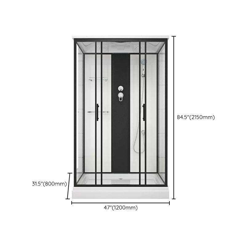 Rectangle Shower Stall with Shower Base Tempered Glass Shower Stall Clearhalo 'Bathroom Remodel & Bathroom Fixtures' 'Home Improvement' 'home_improvement' 'home_improvement_shower_stalls_enclosures' 'Shower Stalls & Enclosures' 'shower_stalls_enclosures' 'Showers & Bathtubs' 1200x1200_22486308-0afe-45da-8ab5-60163dabcd04