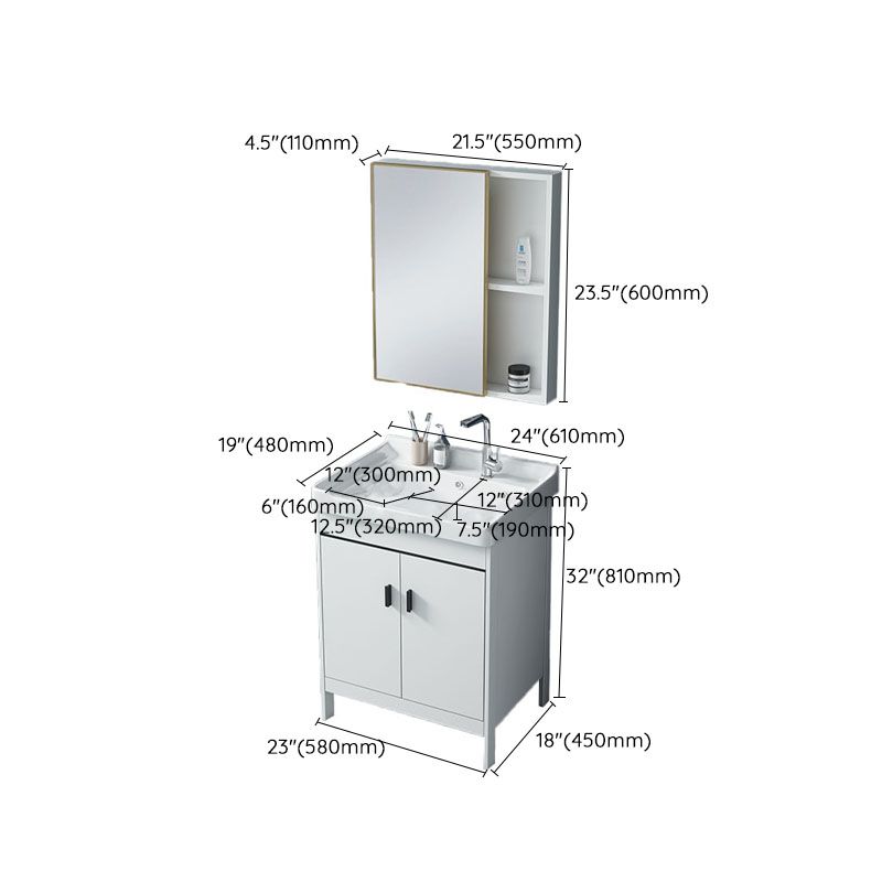 Gorgeous Metal Vanity Cabinet Freestanding Standard Open Console with Sink Set Clearhalo 'Bathroom Remodel & Bathroom Fixtures' 'Bathroom Vanities' 'bathroom_vanities' 'Home Improvement' 'home_improvement' 'home_improvement_bathroom_vanities' 1200x1200_224ae8f7-5e6c-4ea6-9098-c342bafcbd2c