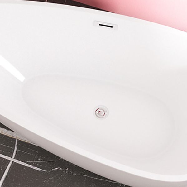 Modern Acrylic Freestanding Bath Tub Soaking 31.5-inch Tall Bathtub in  White - Clearhalo