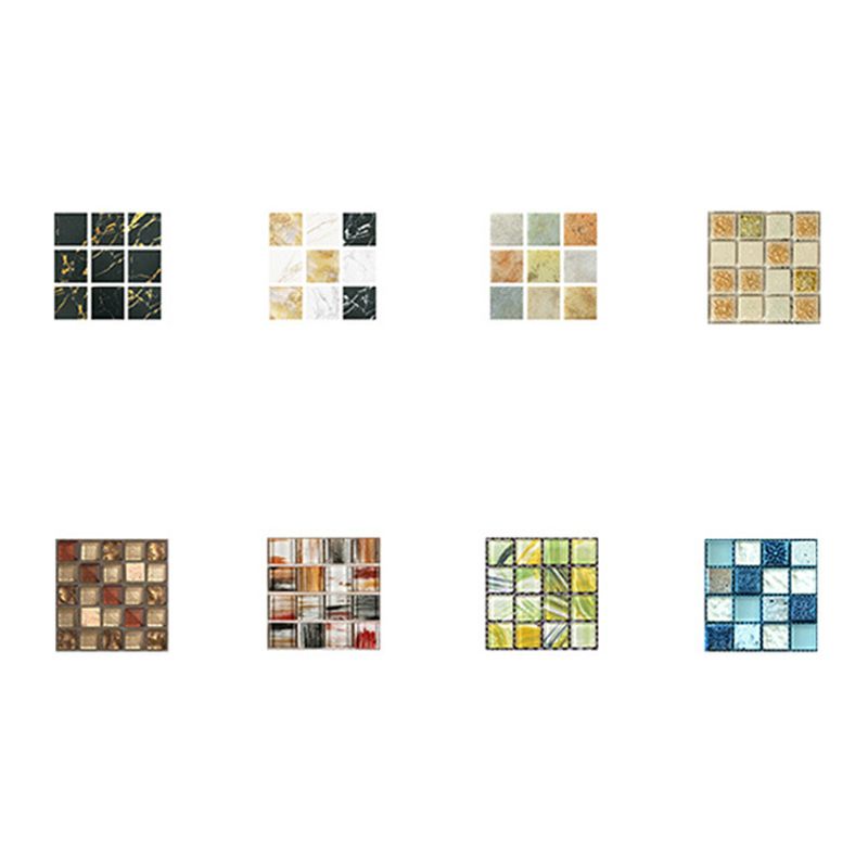 Square Mosaic Peel & Stick Tile Water-resistant Kitchen Backsplash Tiles Clearhalo 'Flooring 'Home Improvement' 'home_improvement' 'home_improvement_peel_stick_blacksplash' 'Peel & Stick Backsplash Tile' 'peel_stick_blacksplash' 'Walls & Ceilings' Walls and Ceiling' 1200x1200_226771c5-3711-4b47-b10f-f1414837ecda