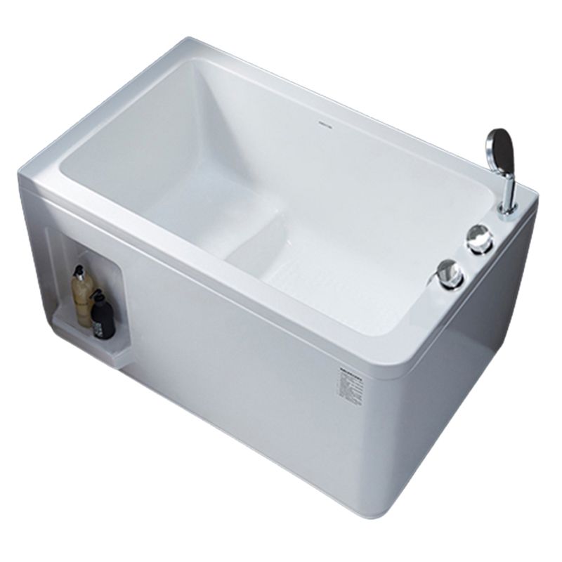 Small Tub Modern Soaking White Acrylic Bathroom Back to Wall Bathtub Clearhalo 'Bathroom Remodel & Bathroom Fixtures' 'Bathtubs' 'Home Improvement' 'home_improvement' 'home_improvement_bathtubs' 'Showers & Bathtubs' 1200x1200_226f7082-9a45-4891-8e3b-6c62894a5cf2