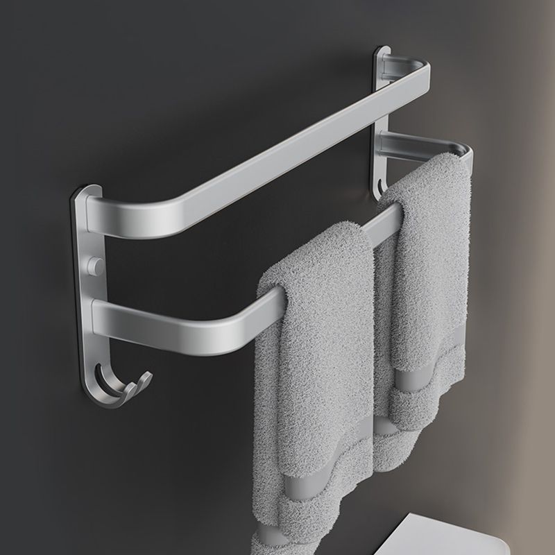 Minimalism Bathroom Hardware Set Stainless Steel Robe Hooks/Towel Bar & Bath Shelf Clearhalo 'Bathroom Hardware Sets' 'Bathroom Hardware' 'Bathroom Remodel & Bathroom Fixtures' 'bathroom_hardware_sets' 'Home Improvement' 'home_improvement' 'home_improvement_bathroom_hardware_sets' 1200x1200_228d3070-4b7a-4c3c-a579-d567eb0202e6