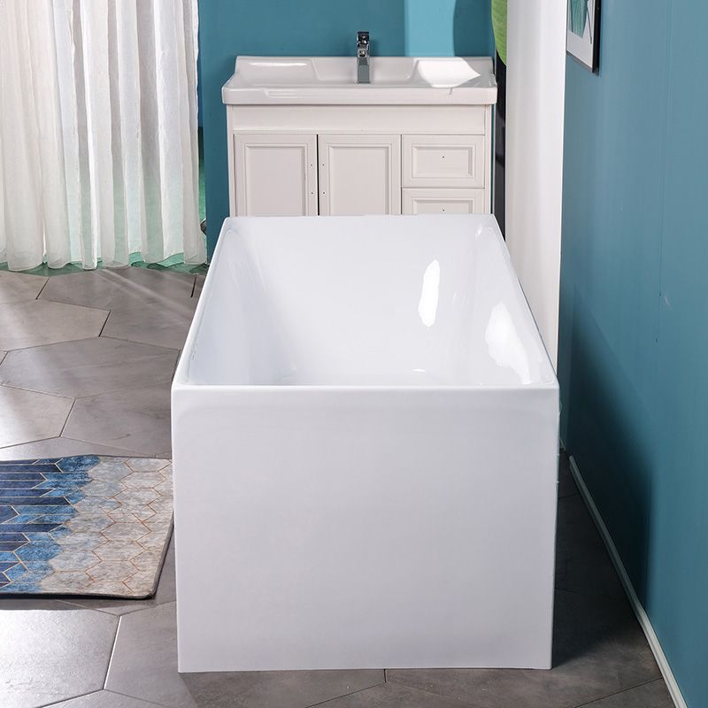 Antique Finish Bathtub Modern Rectangular Back to Wall Soaking Bath Tub Clearhalo 'Bathroom Remodel & Bathroom Fixtures' 'Bathtubs' 'Home Improvement' 'home_improvement' 'home_improvement_bathtubs' 'Showers & Bathtubs' 1200x1200_22a63b8d-0222-41e3-a972-66c9352bcdfb