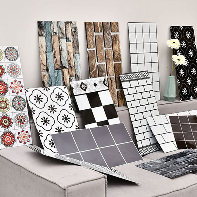 PVC Rectangular 12" X 23" 5-Pack Peel & Stick Mosaic Tile Kitchen and Bathroom Backsplash Clearhalo 'Flooring 'Home Improvement' 'home_improvement' 'home_improvement_peel_stick_blacksplash' 'Peel & Stick Backsplash Tile' 'peel_stick_blacksplash' 'Walls & Ceilings' Walls and Ceiling' 1200x1200_22a775bb-bbde-4bf9-ba20-b26342ac5e93