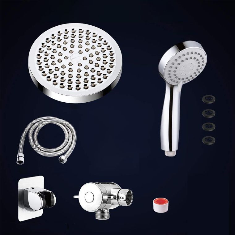 Traditional Shower Head Plain Metal Round Handheld Shower Head Clearhalo 'Bathroom Remodel & Bathroom Fixtures' 'Home Improvement' 'home_improvement' 'home_improvement_shower_heads' 'Shower Heads' 'shower_heads' 'Showers & Bathtubs Plumbing' 'Showers & Bathtubs' 1200x1200_22bafd43-b448-4978-b150-2d492835108a