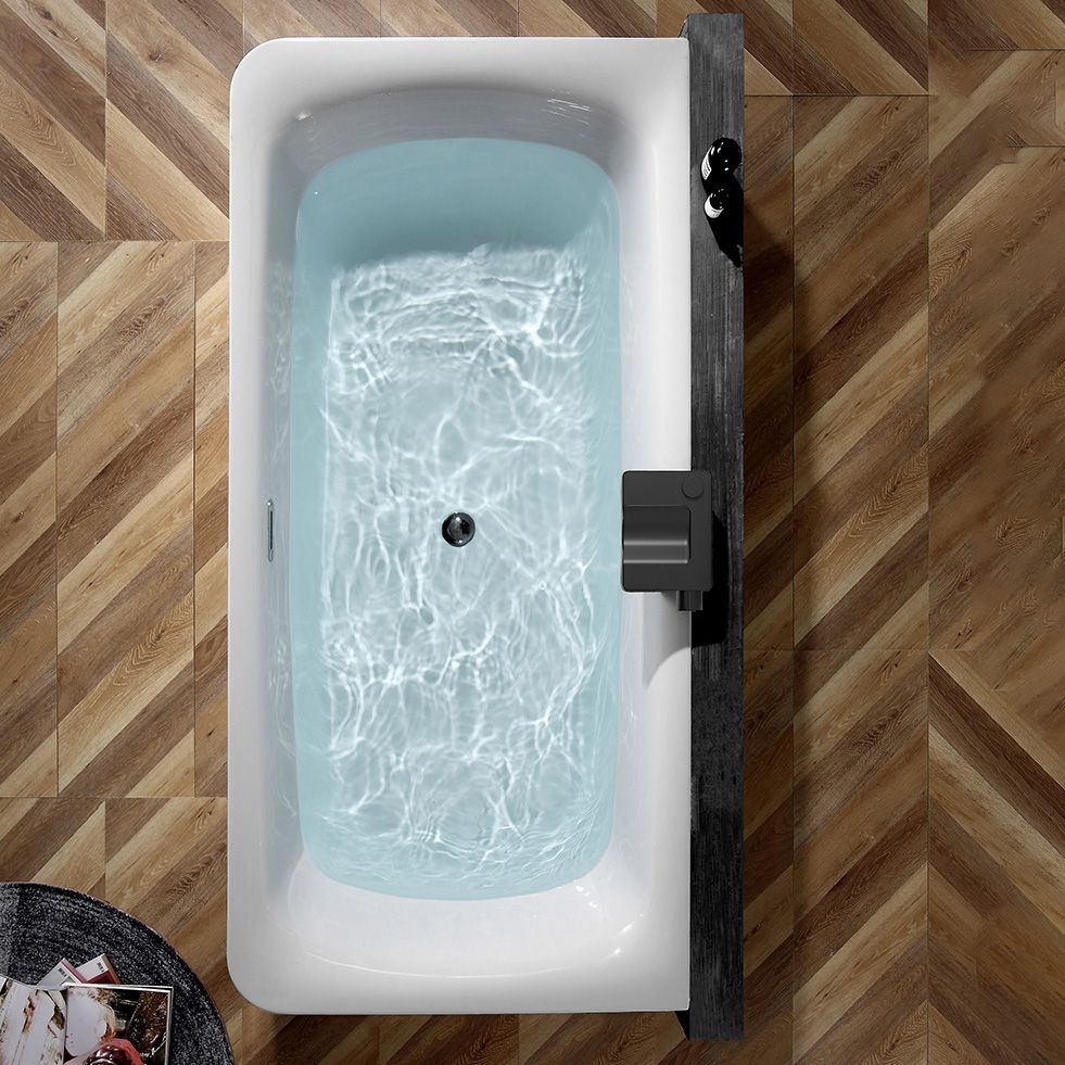 Acrylic Soaking Rectangular Bathtub Antique Finish Back to Wall Bath Tub Clearhalo 'Bathroom Remodel & Bathroom Fixtures' 'Bathtubs' 'Home Improvement' 'home_improvement' 'home_improvement_bathtubs' 'Showers & Bathtubs' 1200x1200_22bd0985-98f0-45a0-b775-8d8424b0e618