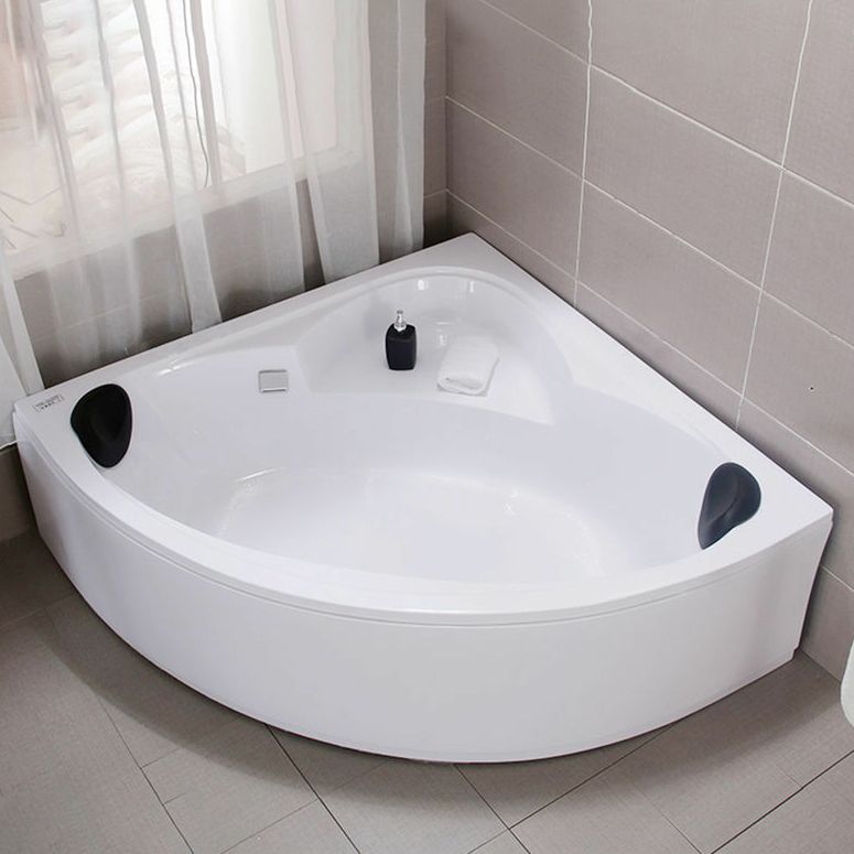 Acrylic Corner Soaking Bathtub Antique Finish Back to Wall Bath Tub Clearhalo 'Bathroom Remodel & Bathroom Fixtures' 'Bathtubs' 'Home Improvement' 'home_improvement' 'home_improvement_bathtubs' 'Showers & Bathtubs' 1200x1200_22ca61e3-b7ca-4dfe-beda-4a6a4864162d