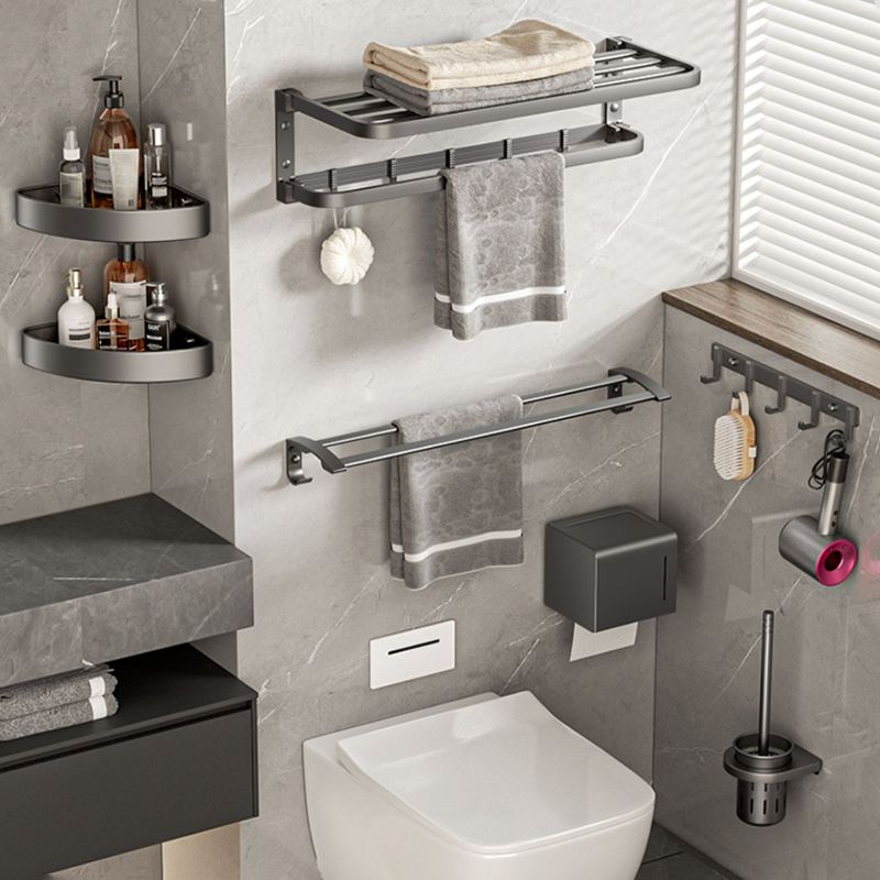 Modern Bathroom Accessory Kit Grey Towel Bar Bath Shelf Bathroom Hardware Clearhalo 'Bathroom Hardware Sets' 'Bathroom Hardware' 'Bathroom Remodel & Bathroom Fixtures' 'bathroom_hardware_sets' 'Home Improvement' 'home_improvement' 'home_improvement_bathroom_hardware_sets' 1200x1200_22d9aa18-1982-4bfd-925e-018e14cac9d0