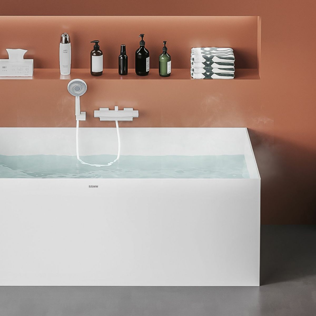 Modern Stone Rectangular Bathtub Antique Finish Flat Bottom Bath Tub Clearhalo 'Bathroom Remodel & Bathroom Fixtures' 'Bathtubs' 'Home Improvement' 'home_improvement' 'home_improvement_bathtubs' 'Showers & Bathtubs' 1200x1200_22da4128-0021-4e58-9ec5-fa06562b6161