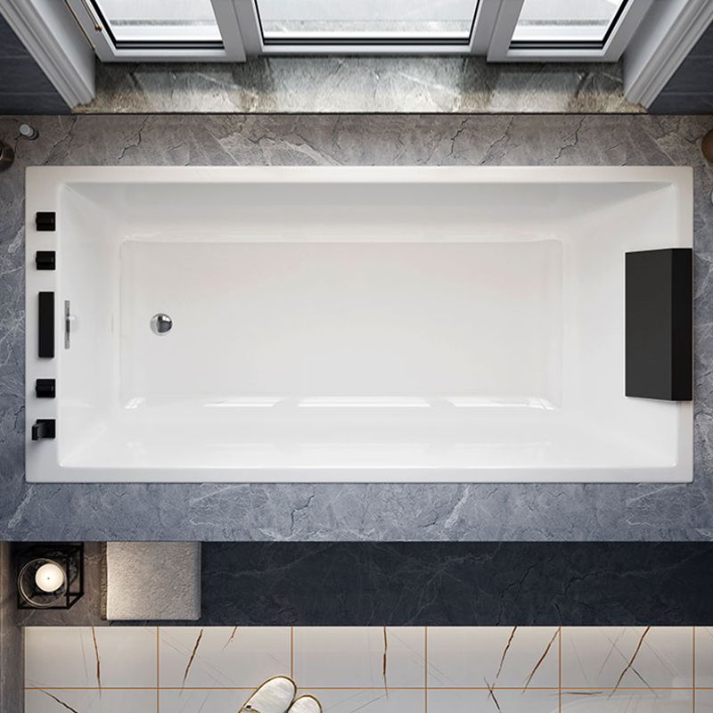 Rectangle Acrylic Soaking Bathtub Contemporary White Drop-in Bathtub Clearhalo 'Bathroom Remodel & Bathroom Fixtures' 'Bathtubs' 'Home Improvement' 'home_improvement' 'home_improvement_bathtubs' 'Showers & Bathtubs' 1200x1200_22e0114e-0cde-401d-9793-c5f75f37309b