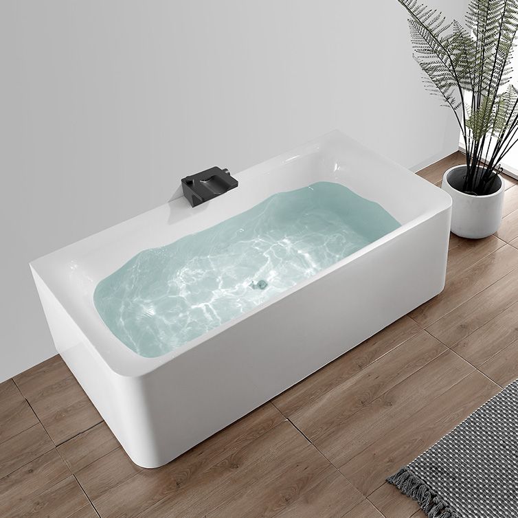 Acrylic Soaking Rectangular Bathtub Antique Finish Back to Wall Bath Tub Clearhalo 'Bathroom Remodel & Bathroom Fixtures' 'Bathtubs' 'Home Improvement' 'home_improvement' 'home_improvement_bathtubs' 'Showers & Bathtubs' 1200x1200_22ec7084-f0d4-42c4-badb-07ee9a3bc4d3