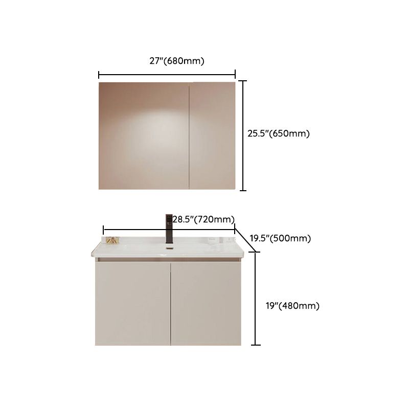 White Modern Solid Wood Rectangular Single-Sink Bathroom Vanity Set Clearhalo 'Bathroom Remodel & Bathroom Fixtures' 'Bathroom Vanities' 'bathroom_vanities' 'Home Improvement' 'home_improvement' 'home_improvement_bathroom_vanities' 1200x1200_2319e75e-0cd3-41ed-aec9-171e5fc89eee