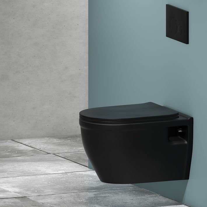 Contemporary Flush Toilet Wall Mount One-Piece Toilet Porcelain Toilet Bowl Clearhalo 'Bathroom Remodel & Bathroom Fixtures' 'Home Improvement' 'home_improvement' 'home_improvement_toilets' 'Toilets & Bidets' 'Toilets' 1200x1200_231b11cf-27c9-4f55-80b9-f3b87e402e42