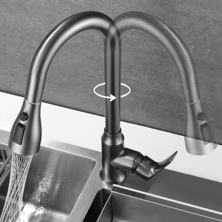 Modern Plain Kitchen Faucet Gooseneck Standard Kitchen Faucets Clearhalo 'Home Improvement' 'home_improvement' 'home_improvement_kitchen_faucets' 'Kitchen Faucets' 'Kitchen Remodel & Kitchen Fixtures' 'Kitchen Sinks & Faucet Components' 'kitchen_faucets' 1200x1200_23236dbb-ba98-4066-bee2-1927610e7cc7