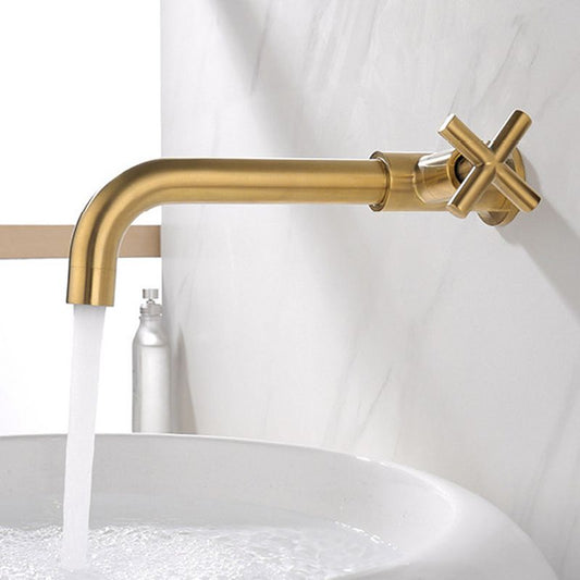 Glam 1-Handle Bathroom Sink Faucet Circular Wall Mounted Bathroom Faucet Clearhalo 'bathroom_sink_faucets' 'Conjunta de Baño y Conjunta de Grifo' 'Coronamiento de Baño y Dispositivo de Baño' 'Grifo del lavabo del baño' 'Hogar' 'home_improvement' 'home_improvement_bathroom_sink_faucets' 'Mejoras para el hogar' 1200x1200_236ccde3-4481-4229-abfa-6d16e7d1c0c8