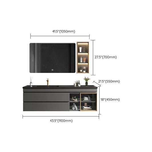 Wall Mount Modern Bathroom Sink Vanity with Faucet Sink Mirror Clearhalo 'Bathroom Remodel & Bathroom Fixtures' 'Bathroom Vanities' 'bathroom_vanities' 'Home Improvement' 'home_improvement' 'home_improvement_bathroom_vanities' 1200x1200_23700c59-8b98-4204-b383-3e341113ea93