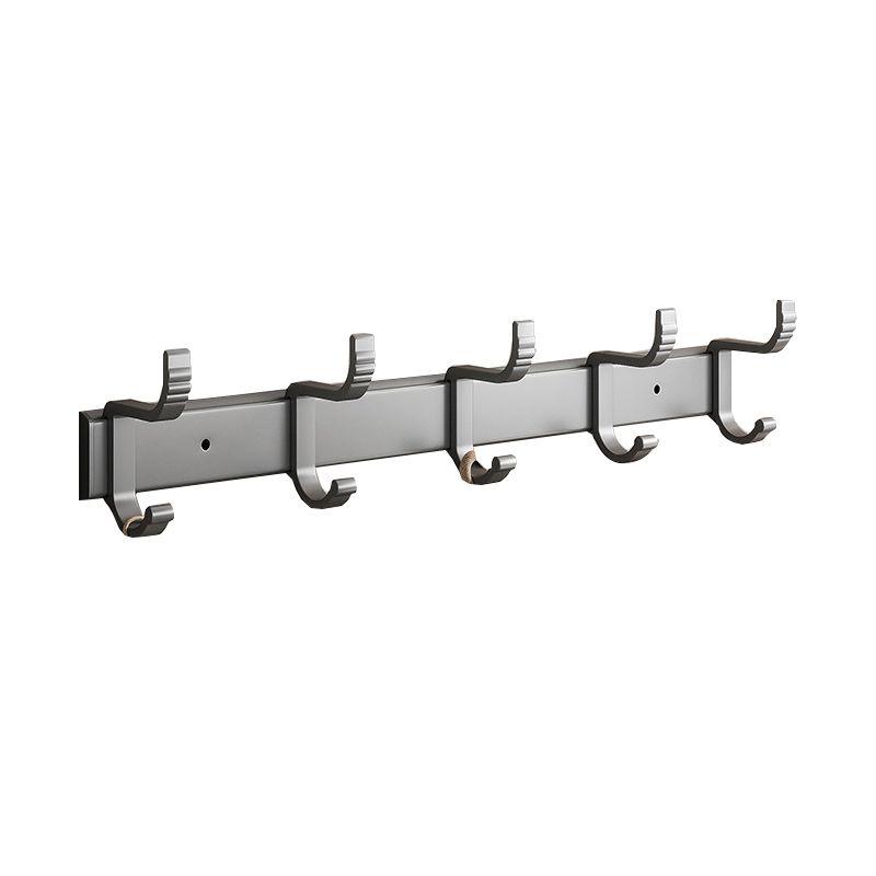 Gray Aluminum Bathroom Accessory Set Contemporary Bath Shelf Clearhalo 'Bathroom Hardware Sets' 'Bathroom Hardware' 'Bathroom Remodel & Bathroom Fixtures' 'bathroom_hardware_sets' 'Home Improvement' 'home_improvement' 'home_improvement_bathroom_hardware_sets' 1200x1200_23b3b2a4-3329-4fc7-88fe-048e726d755f