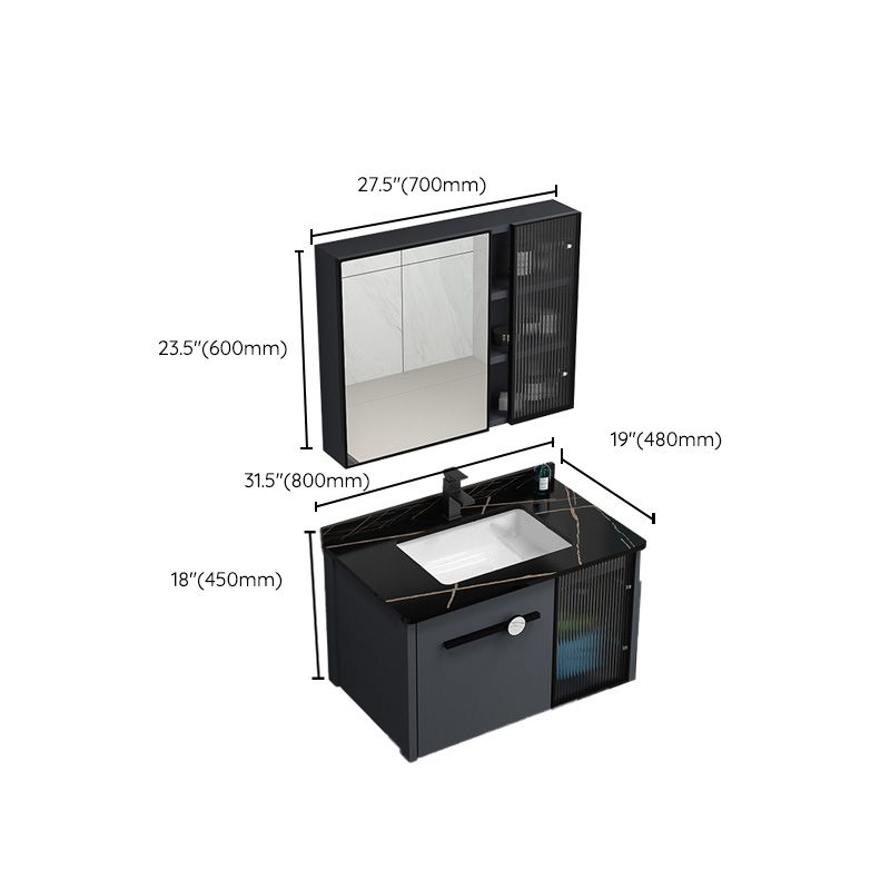 Modern Metal Frame Bath Vanity Single Rectangular Freestanding Vanity Clearhalo 'Bathroom Remodel & Bathroom Fixtures' 'Bathroom Vanities' 'bathroom_vanities' 'Home Improvement' 'home_improvement' 'home_improvement_bathroom_vanities' 1200x1200_23c3d4ca-d65f-47eb-92d5-8a1849e0a0d6