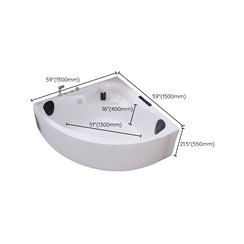 Acrylic Corner Soaking Bathtub Antique Finish Back to Wall Bath Tub Clearhalo 'Bathroom Remodel & Bathroom Fixtures' 'Bathtubs' 'Home Improvement' 'home_improvement' 'home_improvement_bathtubs' 'Showers & Bathtubs' 1200x1200_23ee9cef-2429-4030-baca-a907db59b21a