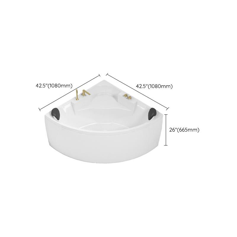 Modern Corner White Acrylic Bathtub Back to Wall with Drain and Massage Device Bath Tub Clearhalo 'Bathroom Remodel & Bathroom Fixtures' 'Bathtubs' 'Home Improvement' 'home_improvement' 'home_improvement_bathtubs' 'Showers & Bathtubs' 1200x1200_23f6d515-6763-439c-9ea0-f4585e69c77d