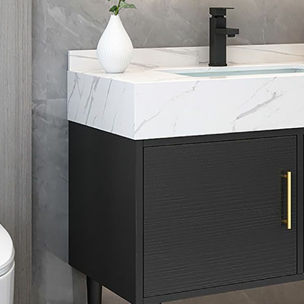 Modern Freestanding Sink Vanity with Mirror Doors Drawers for Bathroom Clearhalo 'Bathroom Remodel & Bathroom Fixtures' 'Bathroom Vanities' 'bathroom_vanities' 'Home Improvement' 'home_improvement' 'home_improvement_bathroom_vanities' 1200x1200_23f9cc52-3ff7-4bd9-909d-cd460623beec