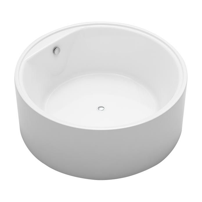 Modern Round Freestanding Bathtub Acrylic White Bath Tub for Home Clearhalo 'Bathroom Remodel & Bathroom Fixtures' 'Bathtubs' 'Home Improvement' 'home_improvement' 'home_improvement_bathtubs' 'Showers & Bathtubs' 1200x1200_240575cd-d432-4916-8583-6db9fbcf5b35