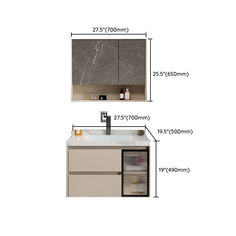 Single Sink Bathroom Vanity Set White 2 Drawers Wall-Mounted Wood Frame Rectangular Clearhalo 'Bathroom Remodel & Bathroom Fixtures' 'Bathroom Vanities' 'bathroom_vanities' 'Home Improvement' 'home_improvement' 'home_improvement_bathroom_vanities' 1200x1200_241aa786-4477-47f3-8ecc-2295a634c7cb