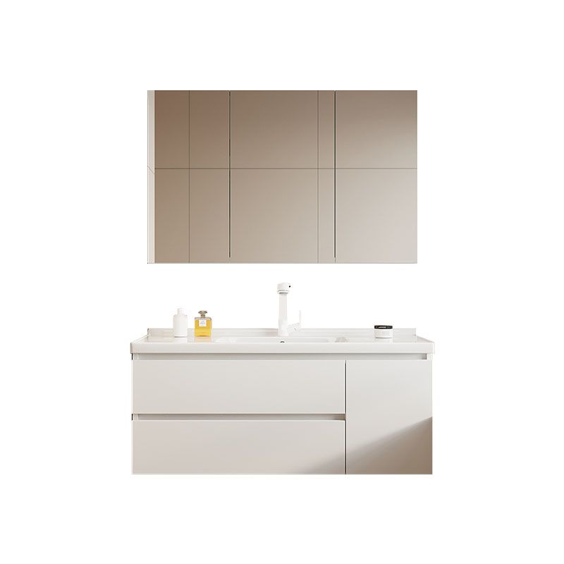 Modern Wood Wall Mount Bath Vanity White Faucet Included with Mirror Clearhalo 'Bathroom Remodel & Bathroom Fixtures' 'Bathroom Vanities' 'bathroom_vanities' 'Home Improvement' 'home_improvement' 'home_improvement_bathroom_vanities' 1200x1200_2423e687-8f62-4e4f-8d19-dff77b6fa3aa