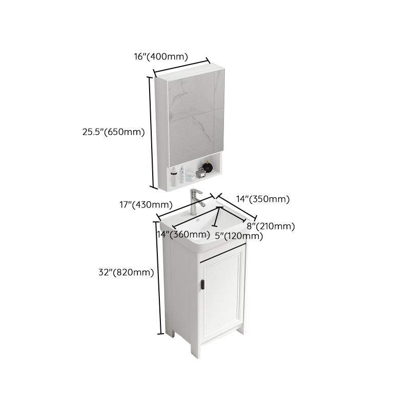 Bathroom Vanity Set Free Standing White Drawer Faucet Vanity with Mirror Clearhalo 'Bathroom Remodel & Bathroom Fixtures' 'Bathroom Vanities' 'bathroom_vanities' 'Home Improvement' 'home_improvement' 'home_improvement_bathroom_vanities' 1200x1200_243fbebb-0da4-4fa6-963e-79d589bfaabe