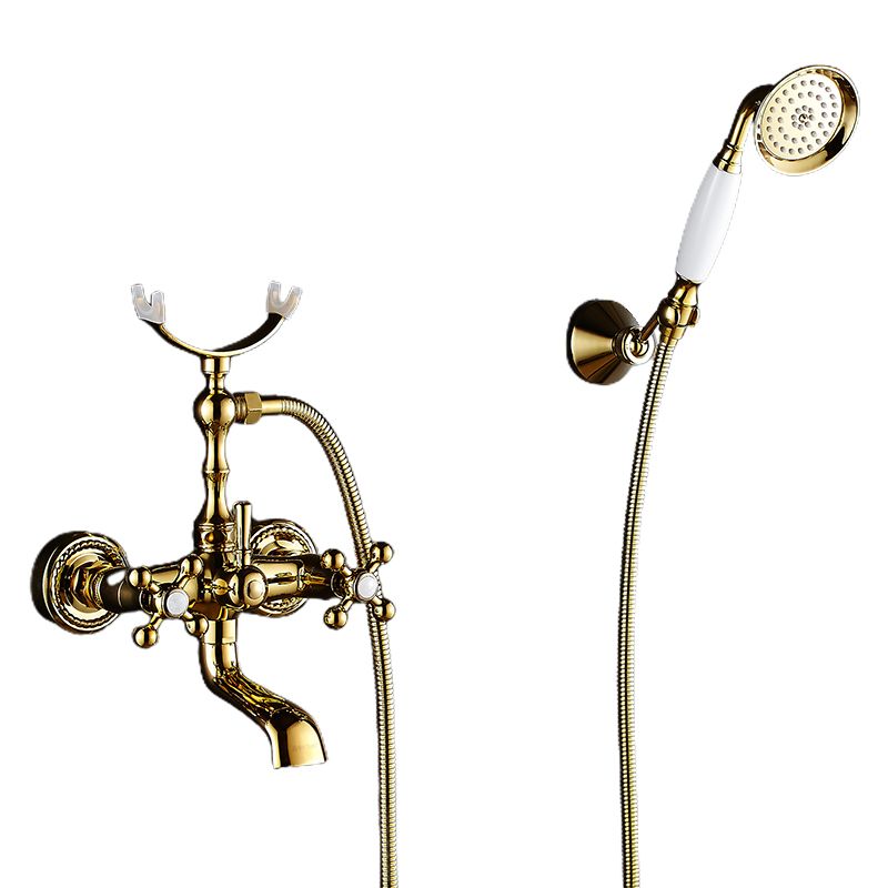 Traditional Wall Mounted Metal Claw Foot Tub Faucet Trim Low Arc Claw Foot Tub Faucet Clearhalo 'Bathroom Remodel & Bathroom Fixtures' 'Bathtub Faucets' 'bathtub_faucets' 'Home Improvement' 'home_improvement' 'home_improvement_bathtub_faucets' 1200x1200_245d5273-ebca-4353-b5ca-56170fc2f6af