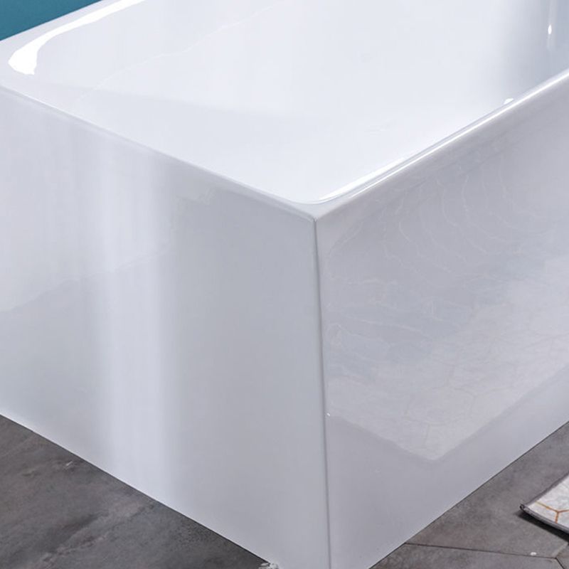 Acrylic Soaking Bathtub White Rectangular Back to Wall Bath Tub Clearhalo 'Bathroom Remodel & Bathroom Fixtures' 'Bathtubs' 'Home Improvement' 'home_improvement' 'home_improvement_bathtubs' 'Showers & Bathtubs' 1200x1200_2476c5d7-78b7-4e63-b8a8-cebf75322f66