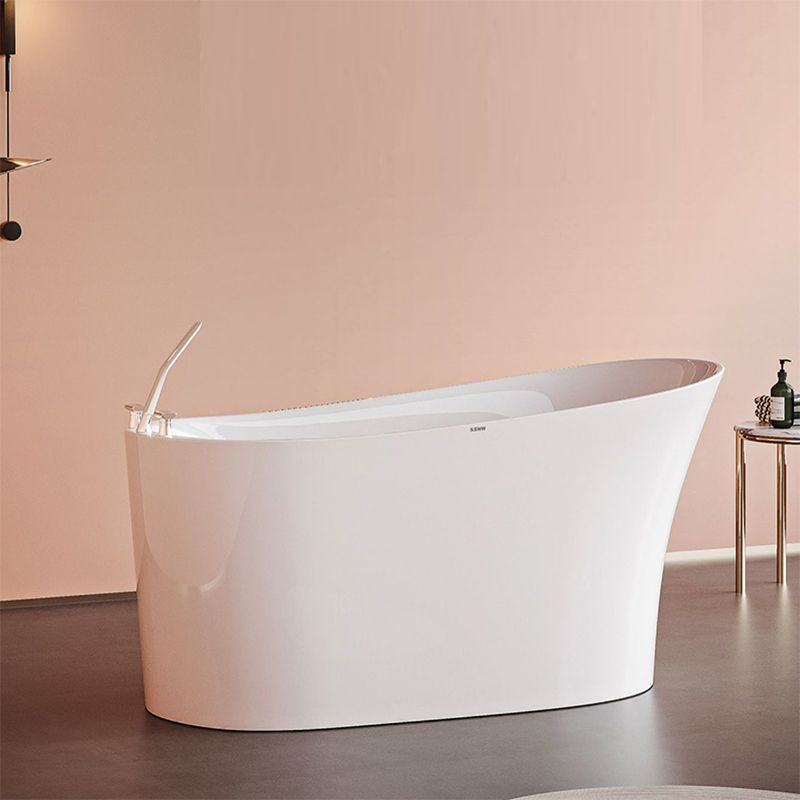 Back to Wall Bathtub Antique Finish Soaking Acrylic Bath Tub Clearhalo 'Bathroom Remodel & Bathroom Fixtures' 'Bathtubs' 'Home Improvement' 'home_improvement' 'home_improvement_bathtubs' 'Showers & Bathtubs' 1200x1200_24983a19-397d-4080-815d-7da3c6f145db