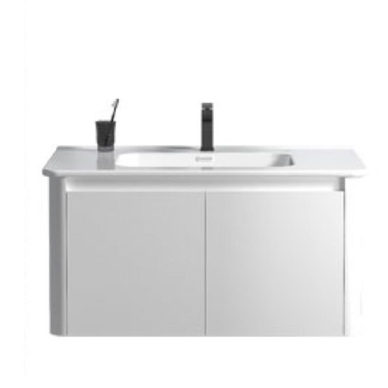 Wall Mount Bathroom Vanity Modern White Ceramic Single-Sink Vanity Set Clearhalo 'Bathroom Remodel & Bathroom Fixtures' 'Bathroom Vanities' 'bathroom_vanities' 'Home Improvement' 'home_improvement' 'home_improvement_bathroom_vanities' 1200x1200_24a598a9-50d6-456d-93fe-8a444ca36968