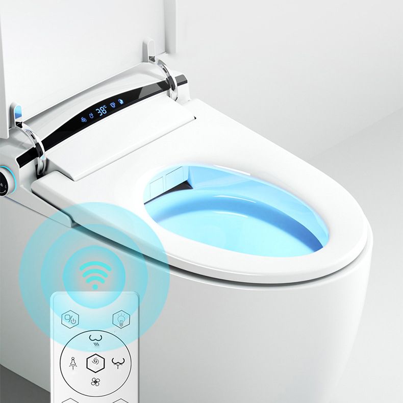 White Elongated Floor Mount Bidet Stain Resistant Floor Standing Bidet with Heated Seat Clearhalo 'Bathroom Remodel & Bathroom Fixtures' 'Bidets' 'Home Improvement' 'home_improvement' 'home_improvement_bidets' 'Toilets & Bidets' 1200x1200_24af9c35-5651-4411-b9aa-93f90626fa9a