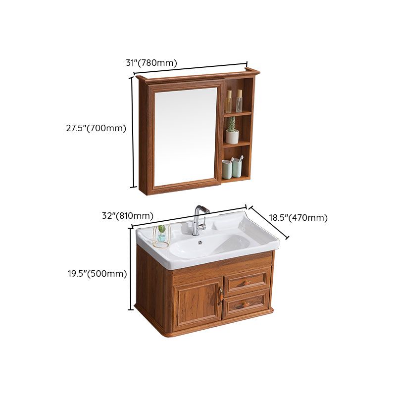Wall Mount Mirror Included Sink Vanity with Sink for Bathroom Clearhalo 'Bathroom Remodel & Bathroom Fixtures' 'Bathroom Vanities' 'bathroom_vanities' 'Home Improvement' 'home_improvement' 'home_improvement_bathroom_vanities' 1200x1200_24afcdf2-f691-4ea0-af2d-3427a61773be